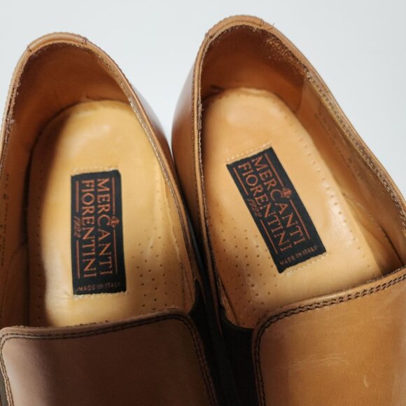 Mercanti Fiorentini Mens Loafers 8.5M Kenya Spray Tan Leather Slip-On Shoes main image 5